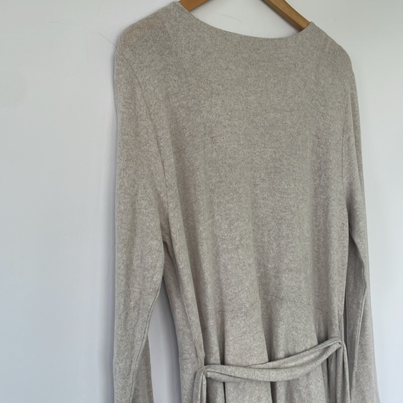 Anthropologie Saturday Sunday Cream Viscose Blend Cloud Fleece Wrap Dress XL - Picture 10 of 15